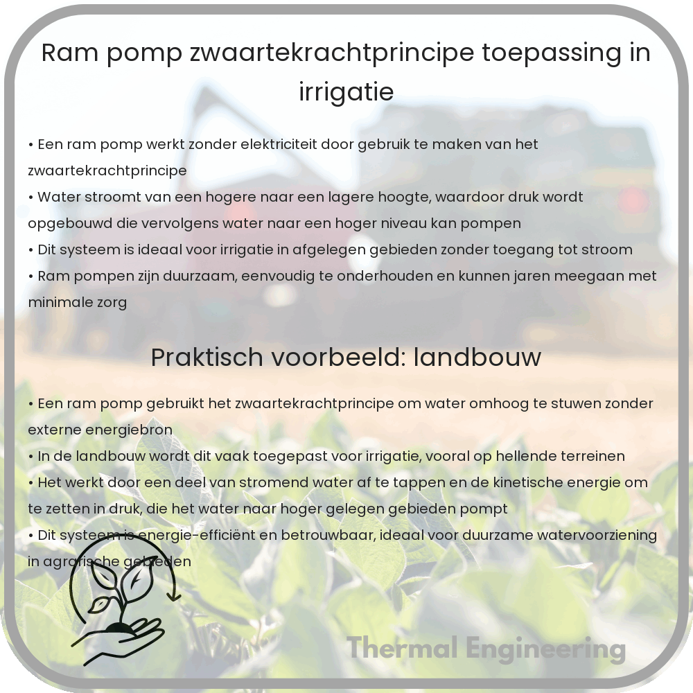 Ram Pomp | Zwaartekrachtprincipe & Toepassing in Irrigatie
