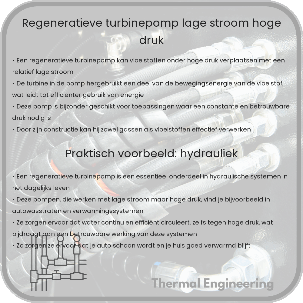 Regeneratieve Turbinepomp | Lage Stroom, Hoge Druk