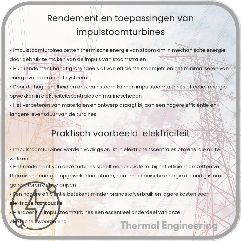 Rendement en Toepassingen van Impulstoomturbines