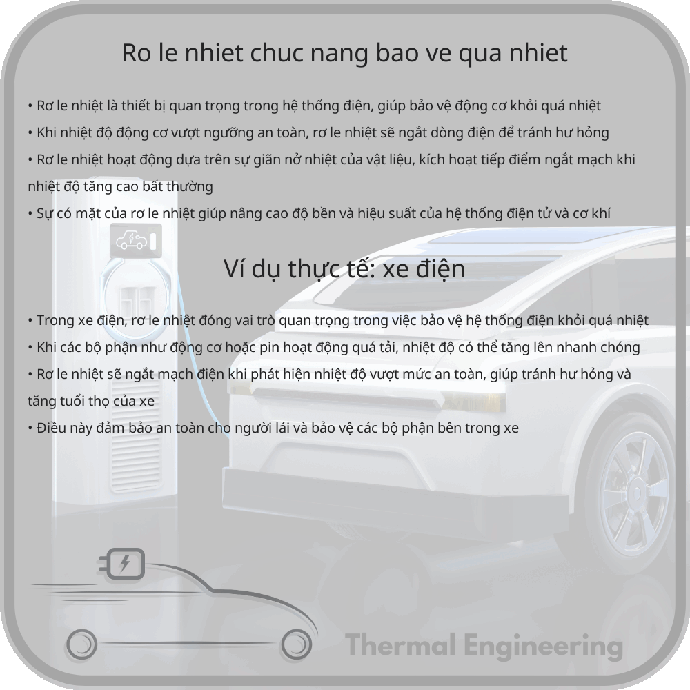 Rơ le nhiệt | Chức năng bảo vệ quá nhiệt
