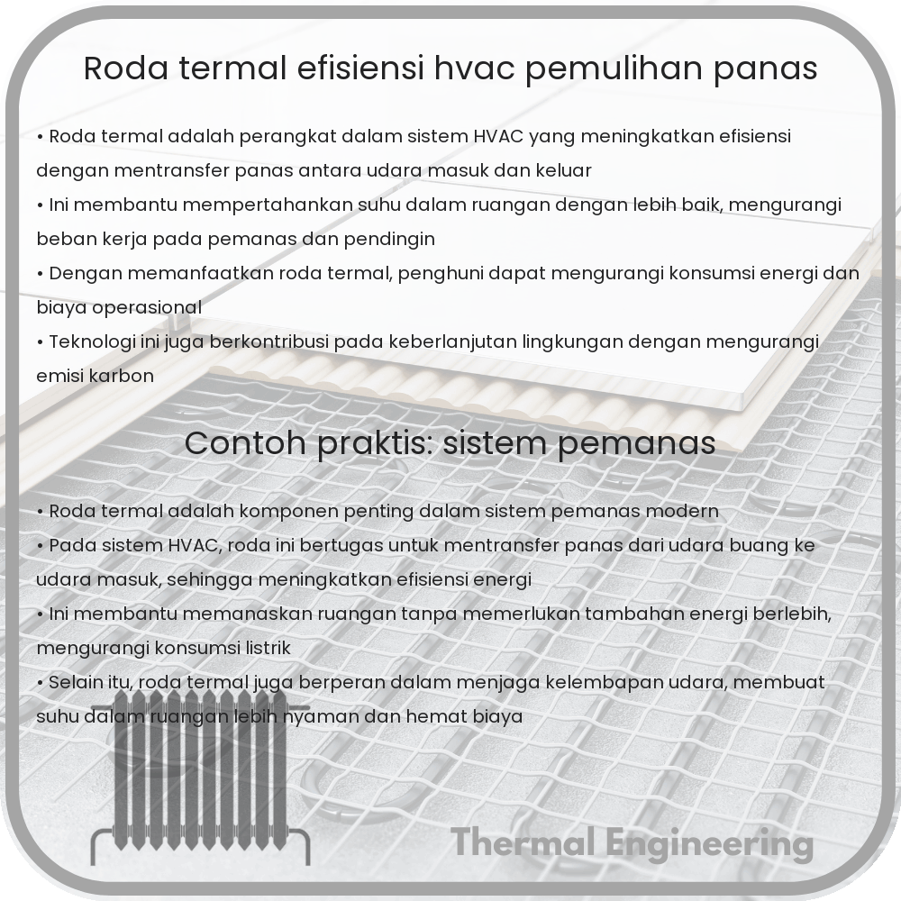 Roda Termal: Efisiensi HVAC & Pemulihan Panas