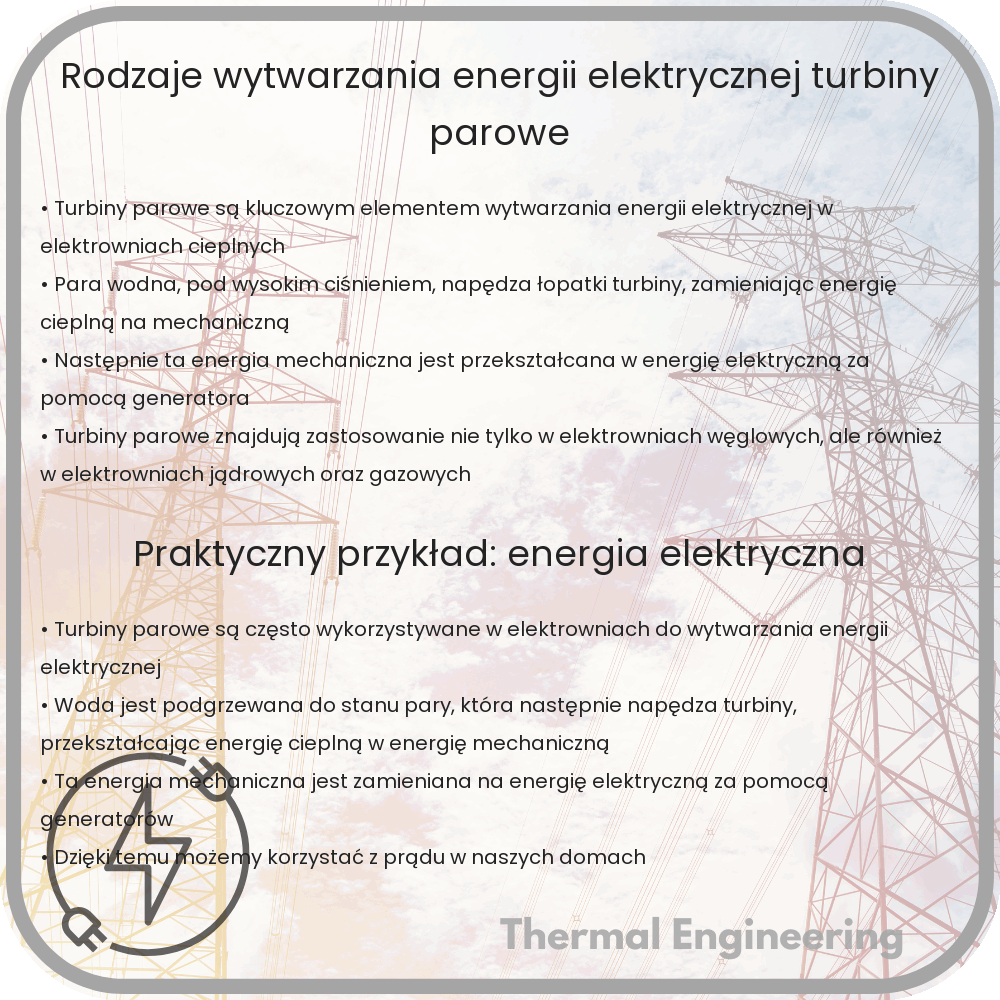 Rodzaje Wytwarzania Energii Elektrycznej: Turbiny Parowe