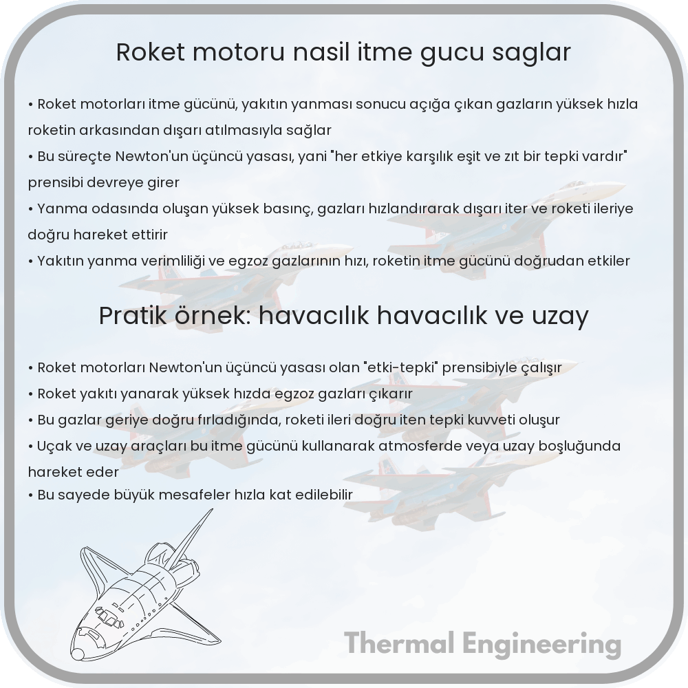 Roket Motoru Nasıl İtme Gücü Sağlar?
