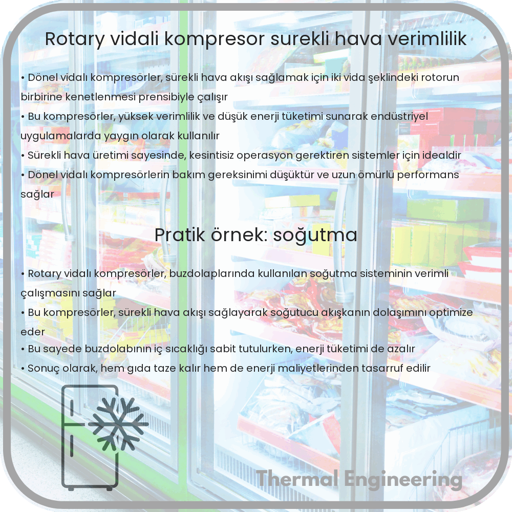 Rotary Vidalı Kompresör | Sürekli Hava, Verimlilik