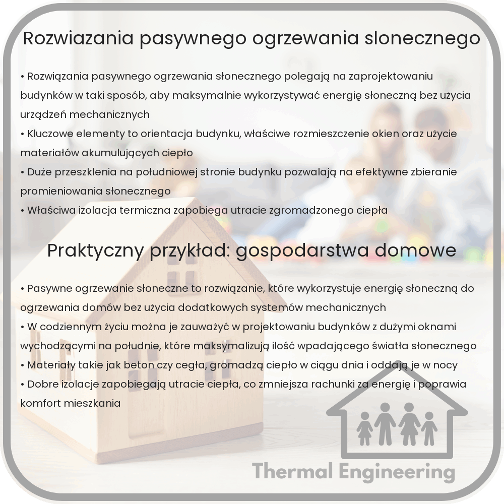 Rozwiązania pasywnego ogrzewania słonecznego