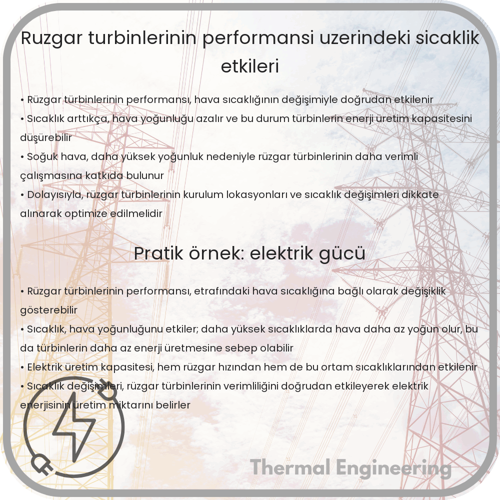 Rüzgar Türbinlerinin Performansı Üzerindeki Sıcaklık Etkileri
