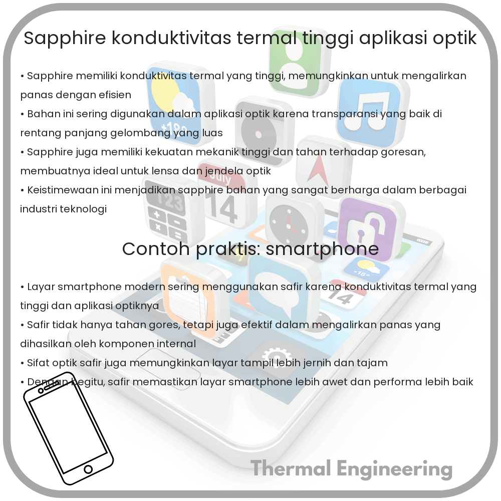 Sapphire | Konduktivitas Termal Tinggi, Aplikasi Optik