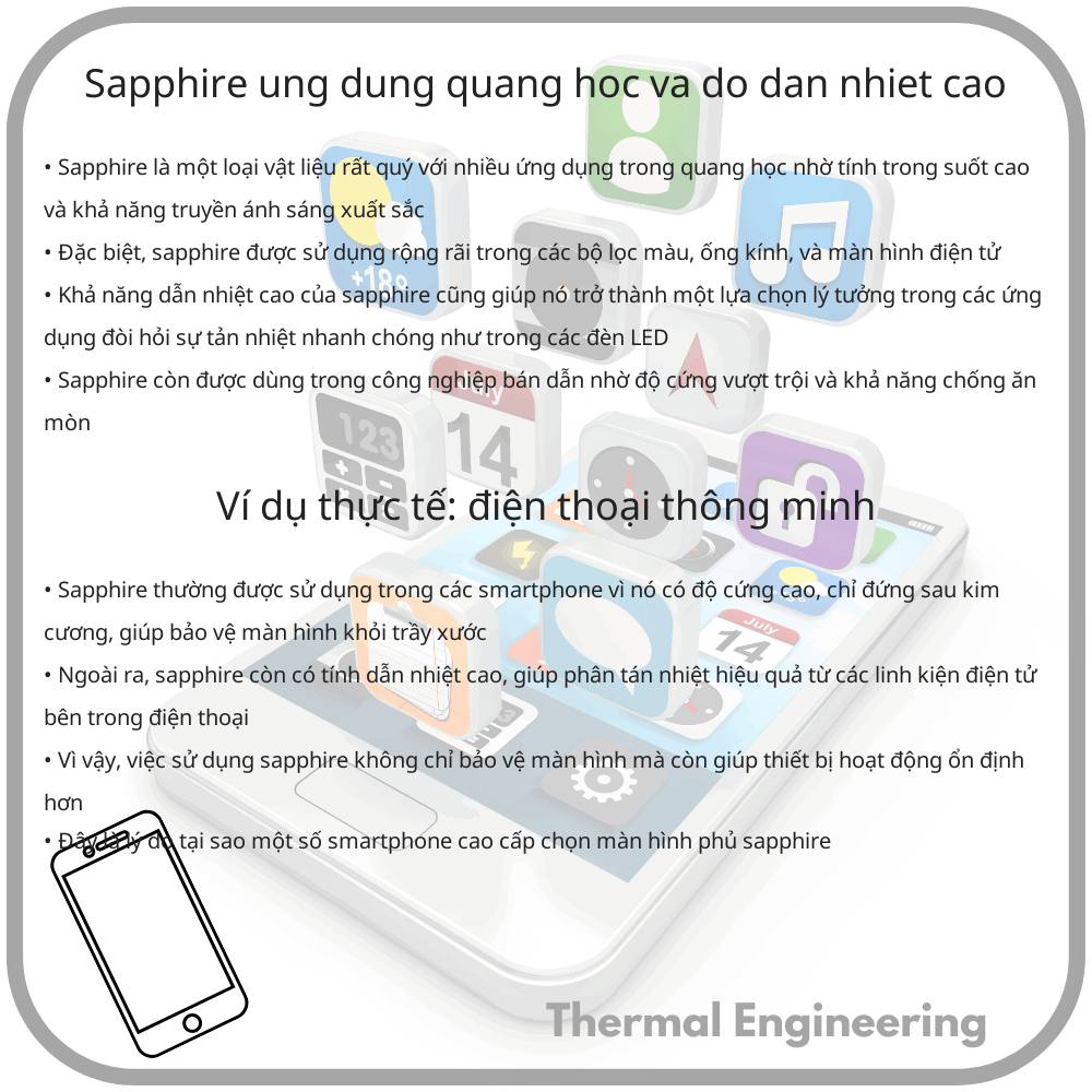 Sapphire | Ứng Dụng Quang Học và Độ Dẫn Nhiệt Cao