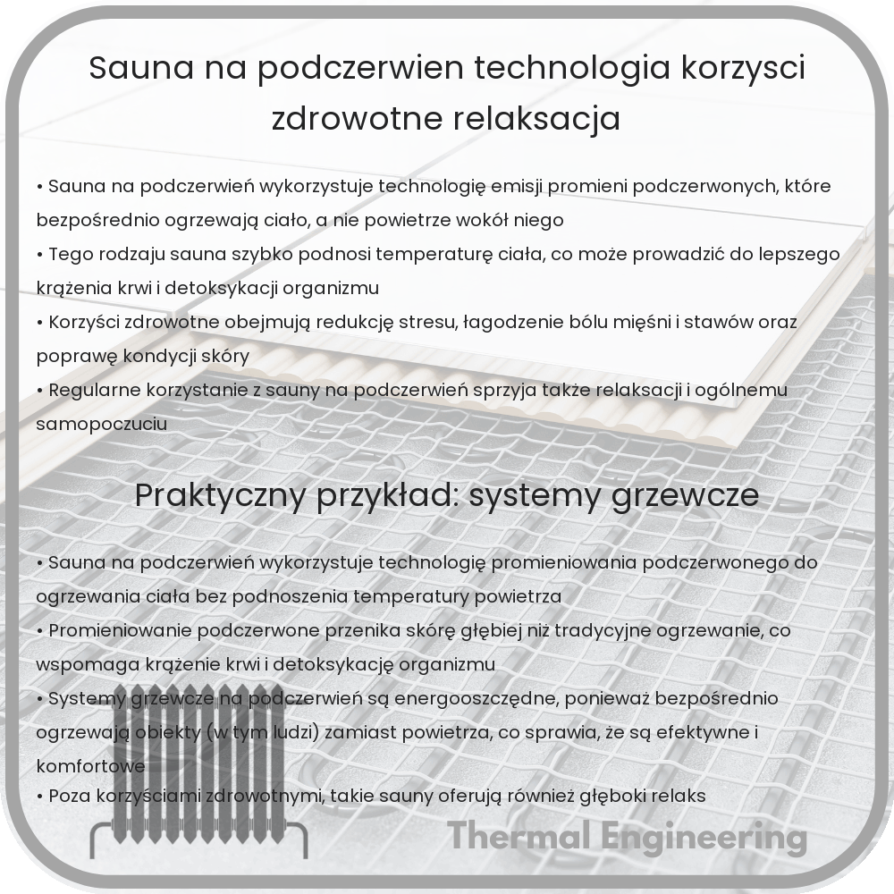 Sauna na podczerwień | Technologia, korzyści zdrowotne, relaksacja