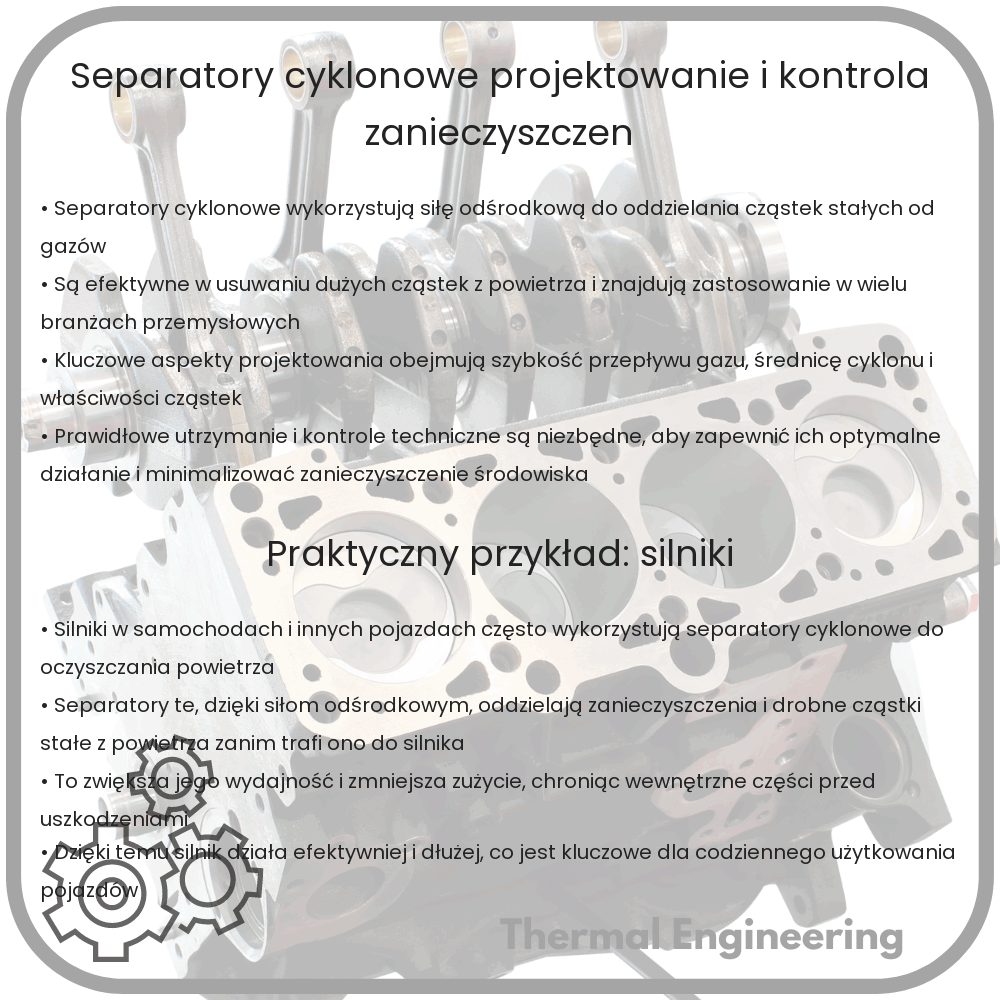 Separatory cyklonowe | Projektowanie i kontrola zanieczyszczeń
