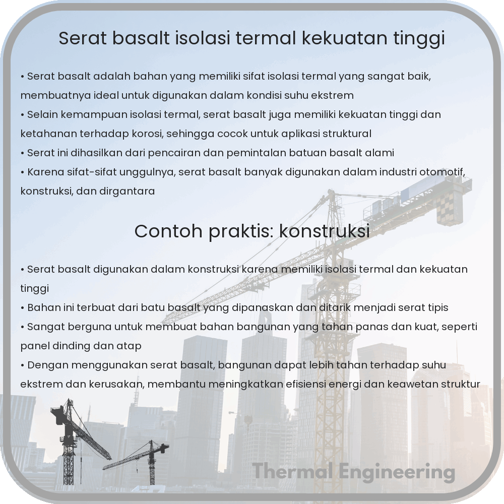 Serat Basalt | Isolasi Termal, Kekuatan Tinggi