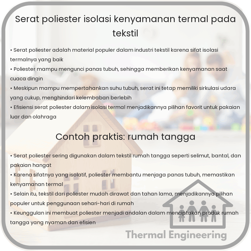 Serat Poliester | Isolasi, Kenyamanan Termal pada Tekstil