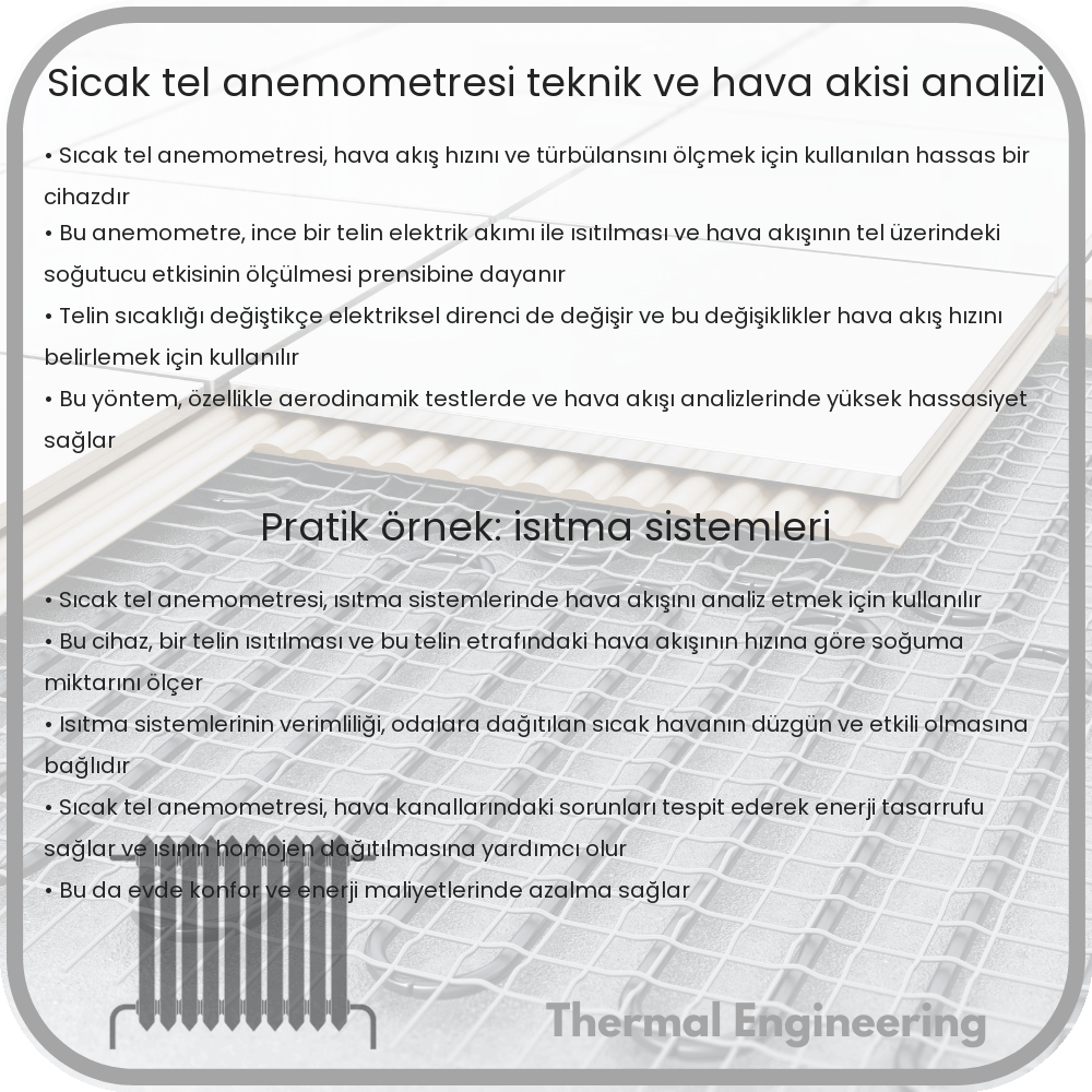Sıcak Tel Anemometresi | Teknik ve Hava Akışı Analizi