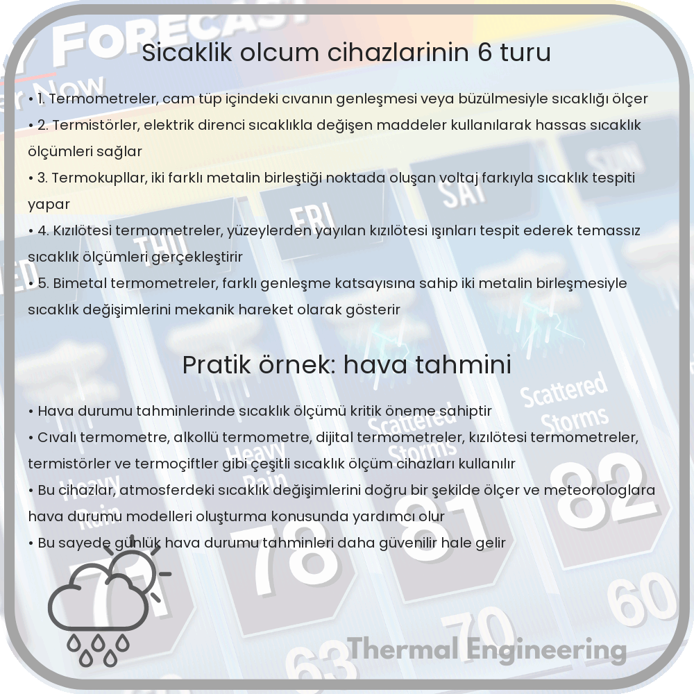 Sıcaklık Ölçüm Cihazlarının 6 Türü