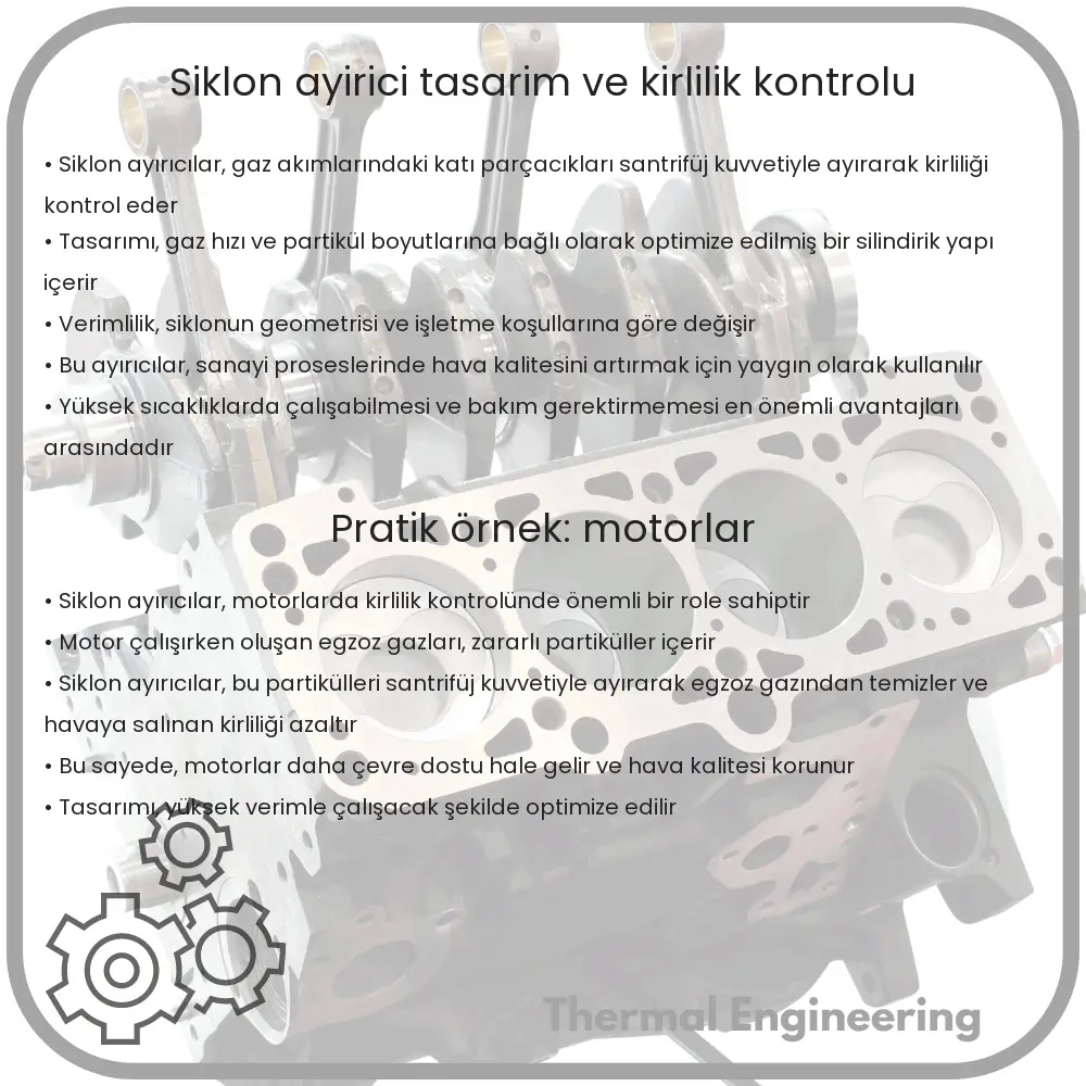 Siklon Ayırıcı | Tasarım ve Kirlilik Kontrolü