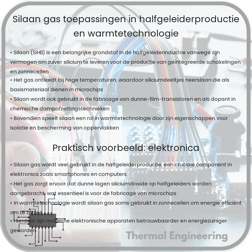 Silaan Gas: Toepassingen in Halfgeleiderproductie en Warmtetechnologie