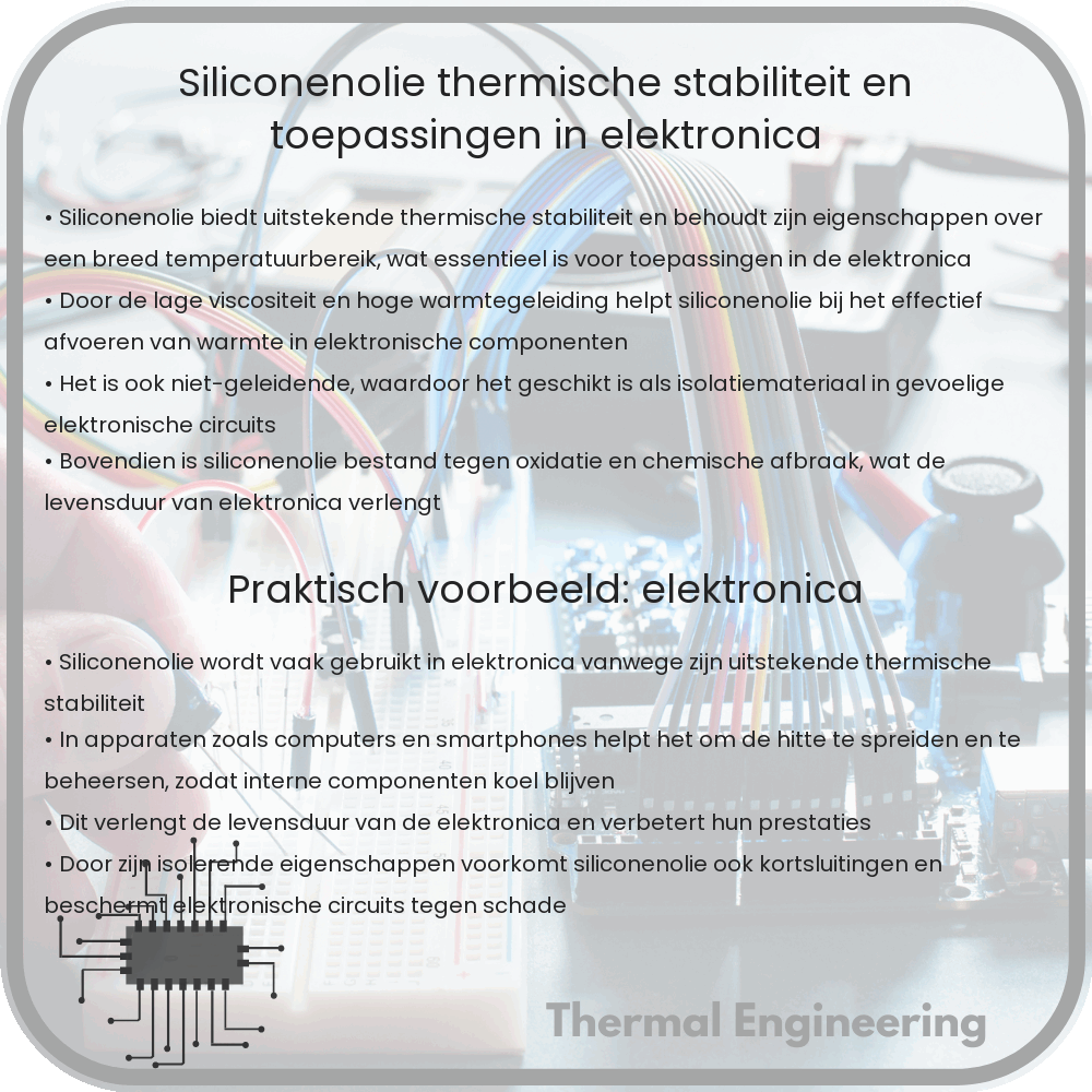 Siliconenolie | Thermische Stabiliteit en Toepassingen in Elektronica