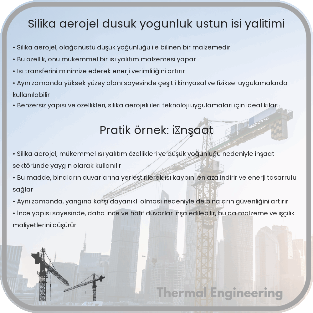 Silika Aerojel | Düşük Yoğunluk, Üstün Isı Yalıtımı