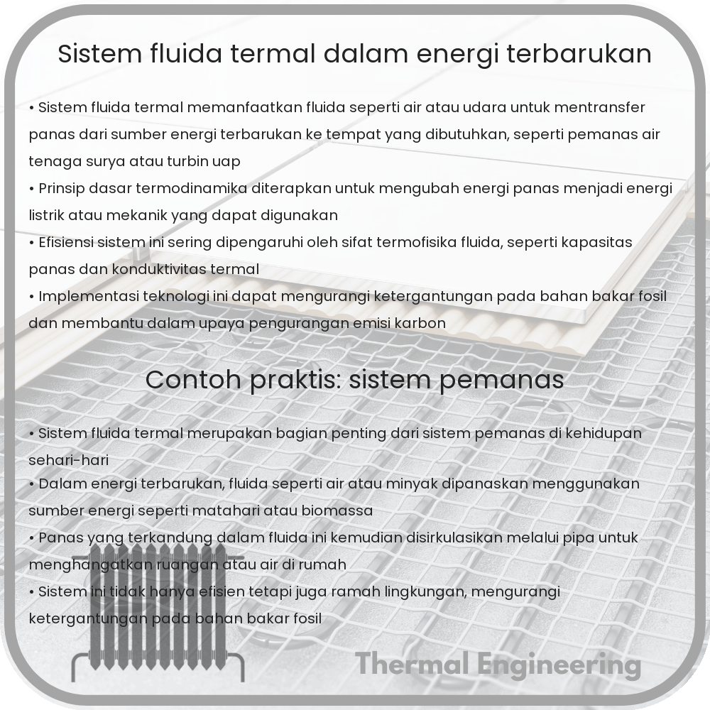 Sistem Fluida Termal dalam Energi Terbarukan