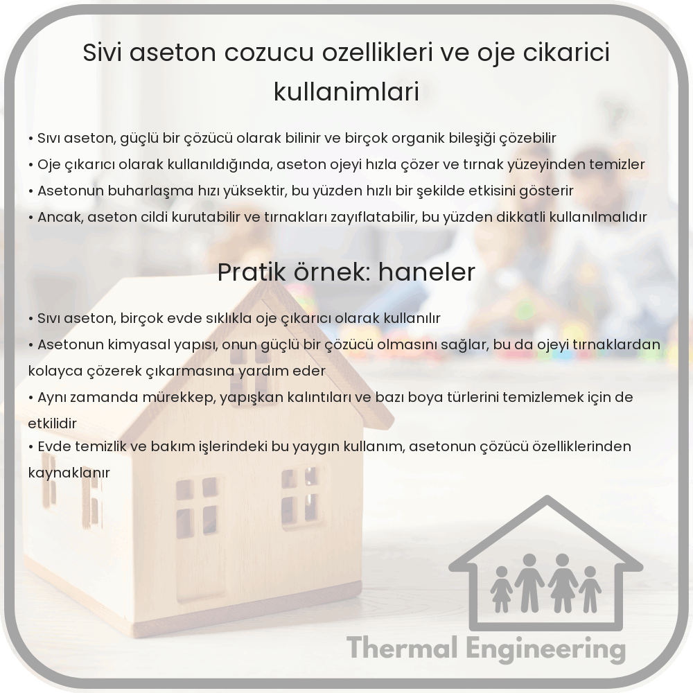 Sıvı Aseton | Çözücü Özellikleri ve Oje Çıkarıcı Kullanımları