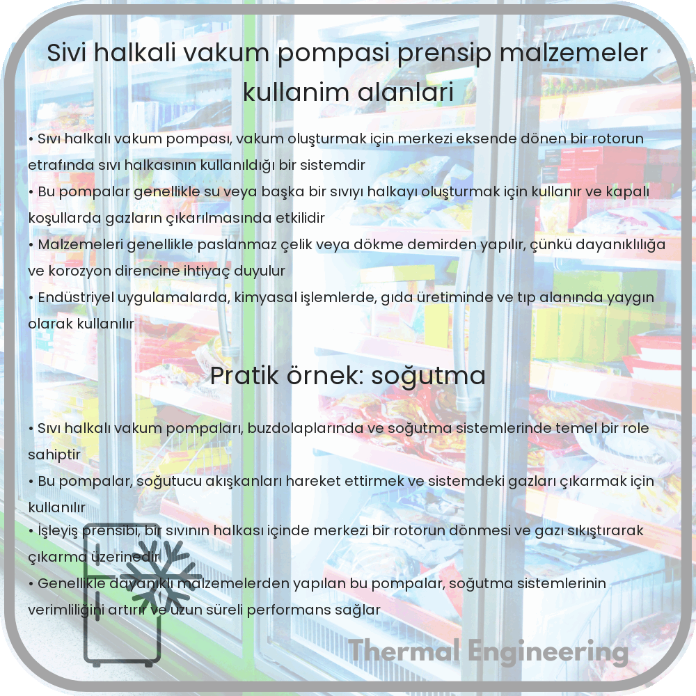 Sıvı Halkalı Vakum Pompası | Prensip, Malzemeler, Kullanım Alanları