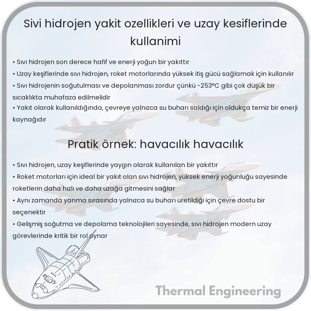 Sıvı Hidrojen: Yakıt Özellikleri ve Uzay Keşiflerinde Kullanımı