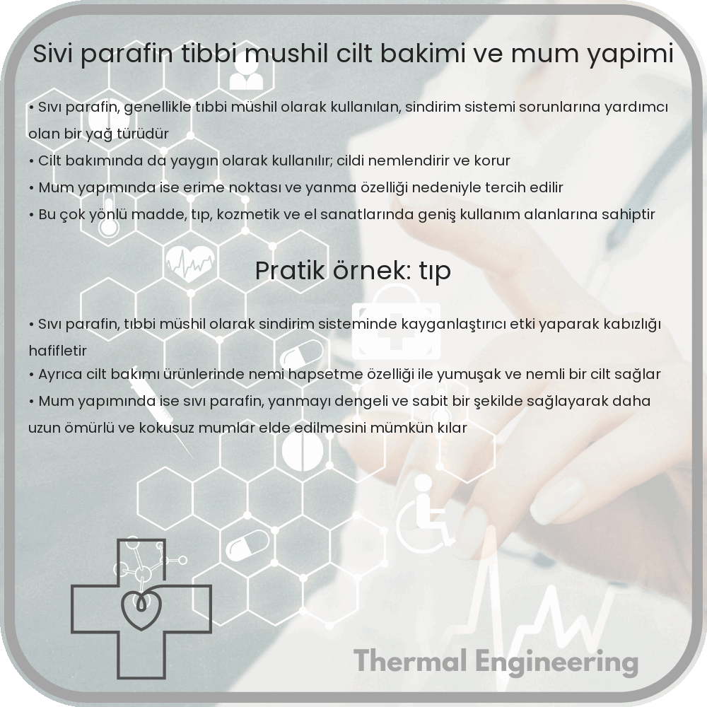 Sıvı Parafin | Tıbbi Müshil, Cilt Bakımı ve Mum Yapımı