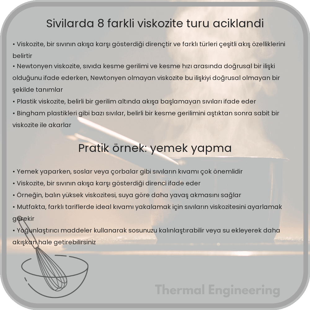 Sıvılarda 8 Farklı Viskozite Türü Açıklandı