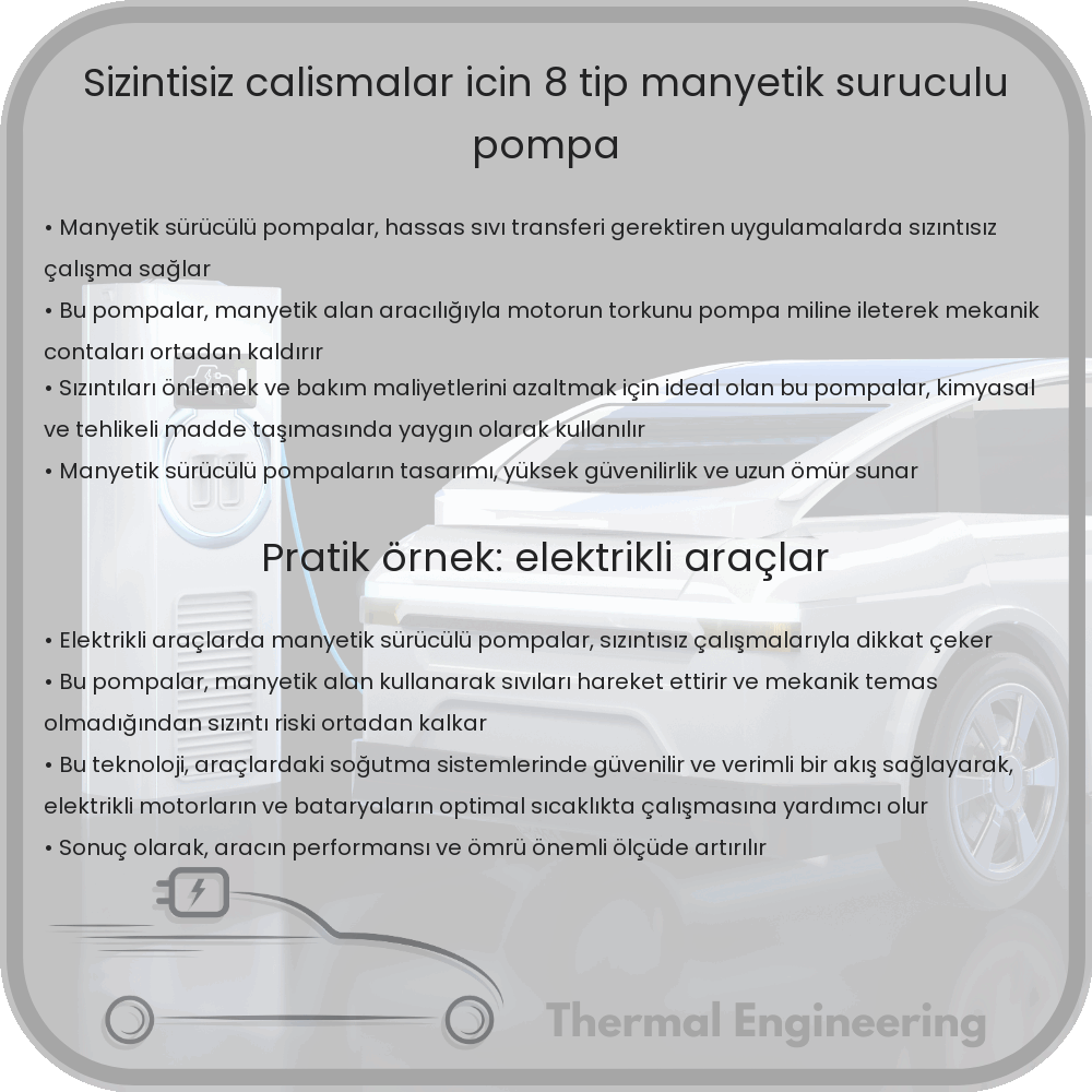 Sızıntısız Çalışmalar İçin 8 Tip Manyetik Sürücülü Pompa