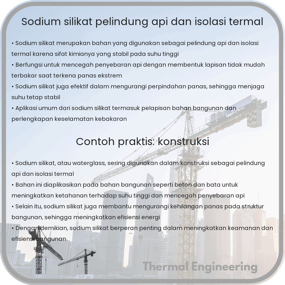 Sodium Silikat | Pelindung Api dan Isolasi Termal