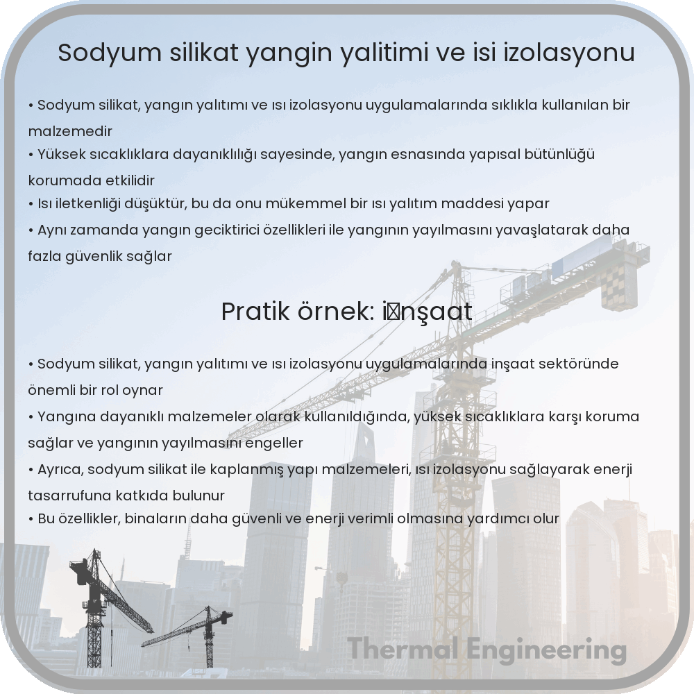 Sodyum Silikat | Yangın Yalıtımı ve Isı İzolasyonu