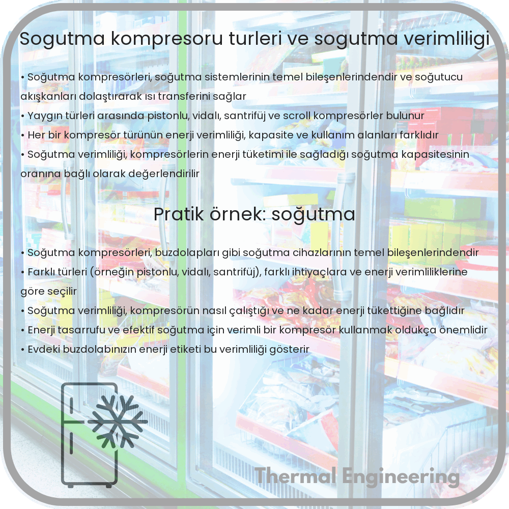 Soğutma Kompresörü | Türleri ve Soğutma Verimliliği