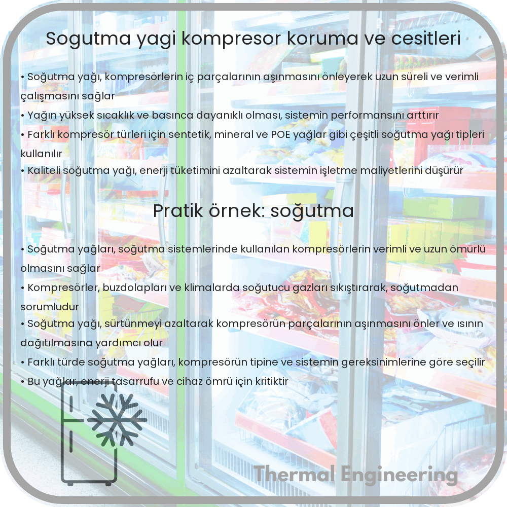 Soğutma Yağı | Kompresör Koruma ve Çeşitleri