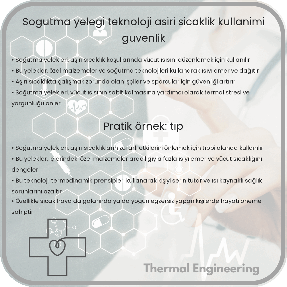 Soğutma Yeleği | Teknoloji, Aşırı Sıcaklık Kullanımı, Güvenlik