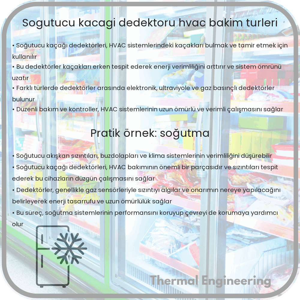 Soğutucu Kaçağı Dedektörü | HVAC Bakım Türleri