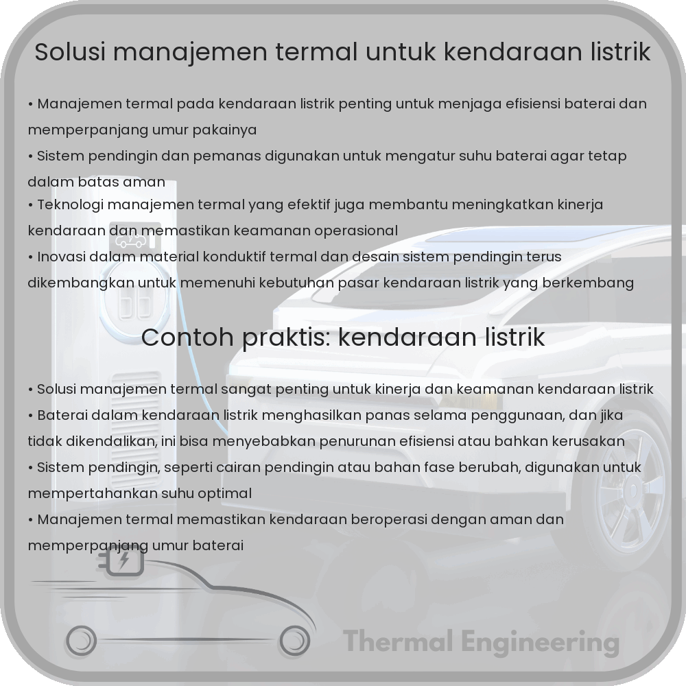Solusi Manajemen Termal untuk Kendaraan Listrik