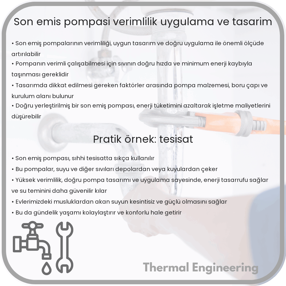 Son Emiş Pompası | Verimlilik, Uygulama ve Tasarım