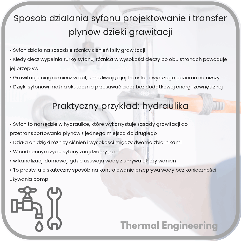 Sposób działania syfonu: Projektowanie i transfer płynów dzięki grawitacji