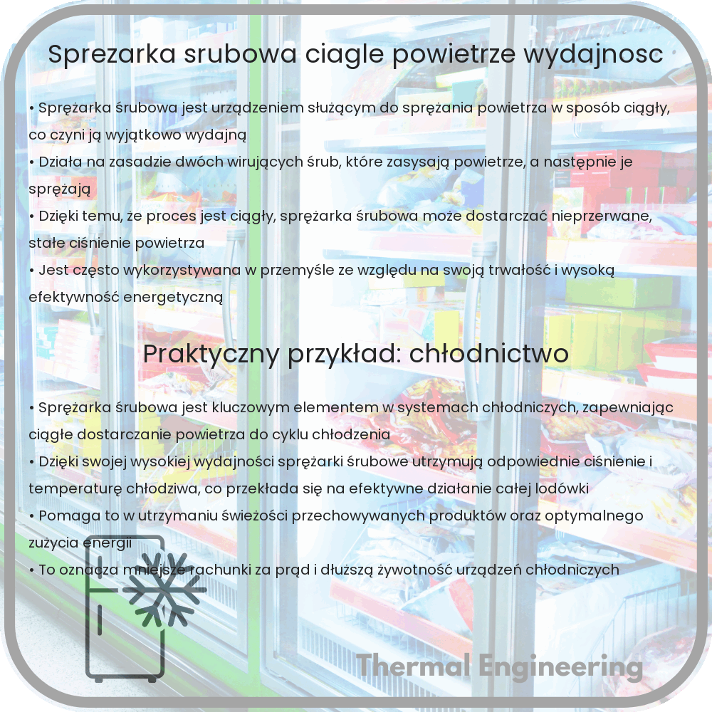 Sprężarka Śrubowa | Ciągłe Powietrze, Wydajność