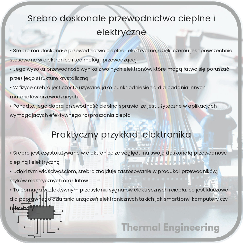 Srebro | Doskonałe przewodnictwo cieplne i elektryczne