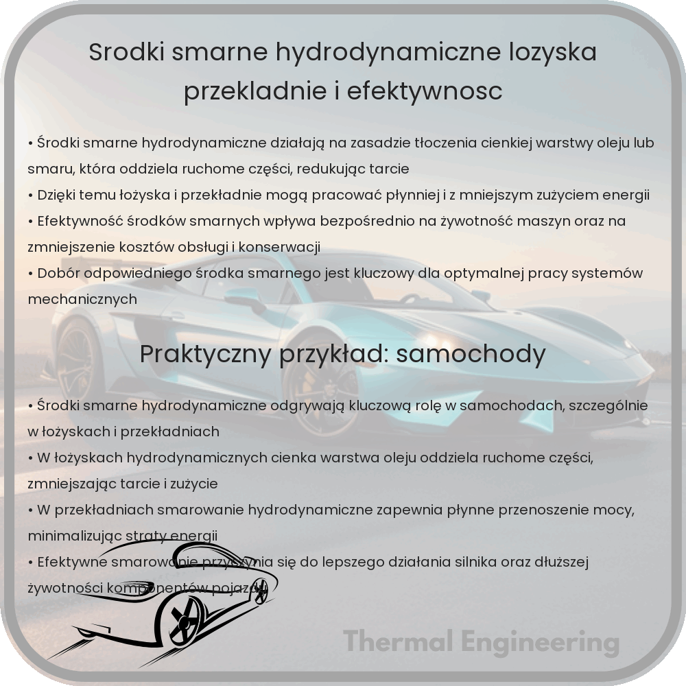 Środki smarne hydrodynamiczne | Łożyska, przekładnie i efektywność