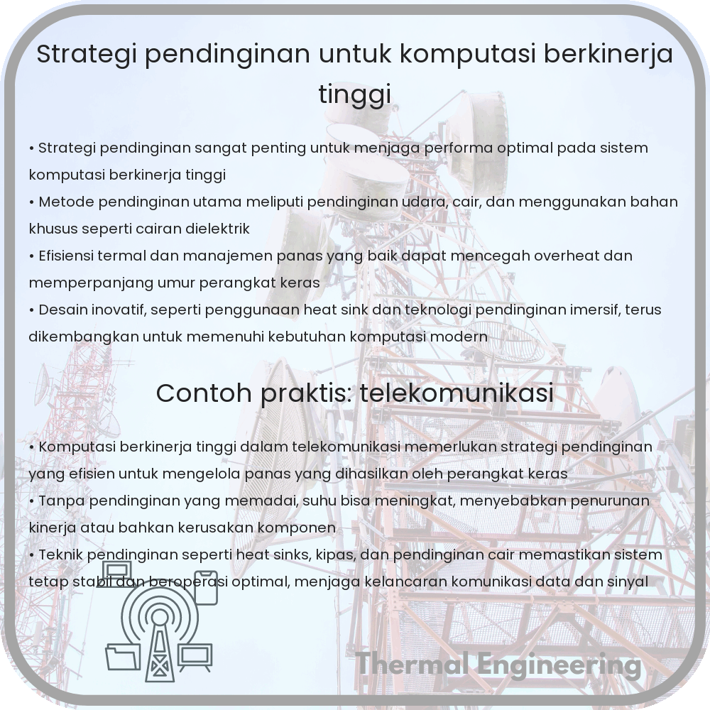 Strategi Pendinginan untuk Komputasi Berkinerja Tinggi