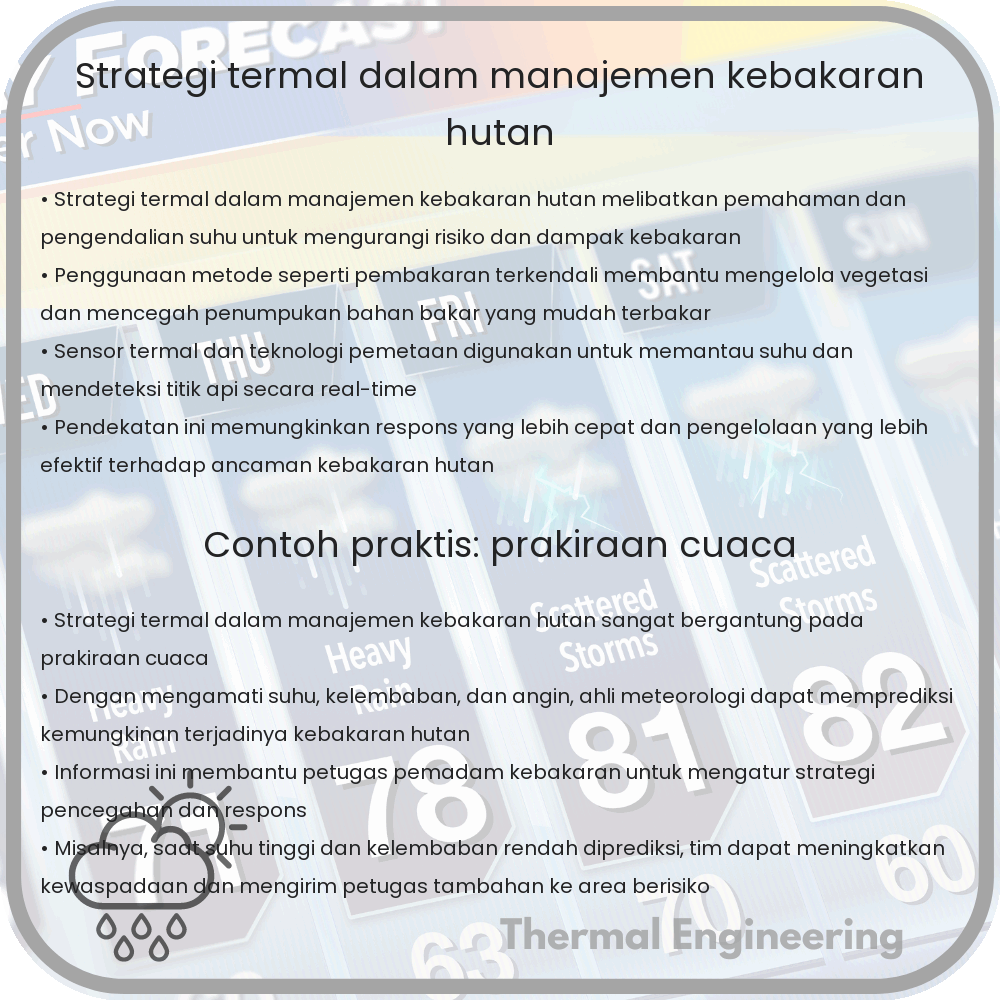 Strategi Termal dalam Manajemen Kebakaran Hutan
