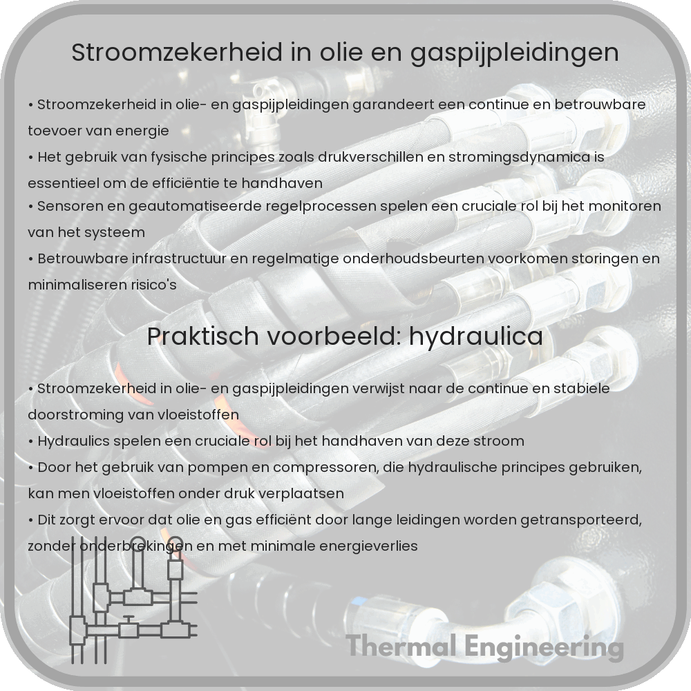 Stroomzekerheid in olie- en gaspijpleidingen