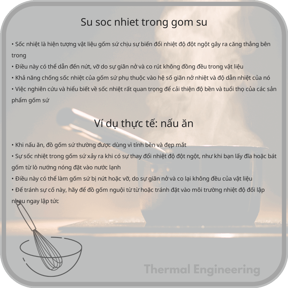 Sự sốc nhiệt trong gốm sứ