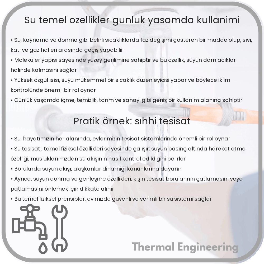 Su | Temel Özellikler, Günlük Yaşamda Kullanımı