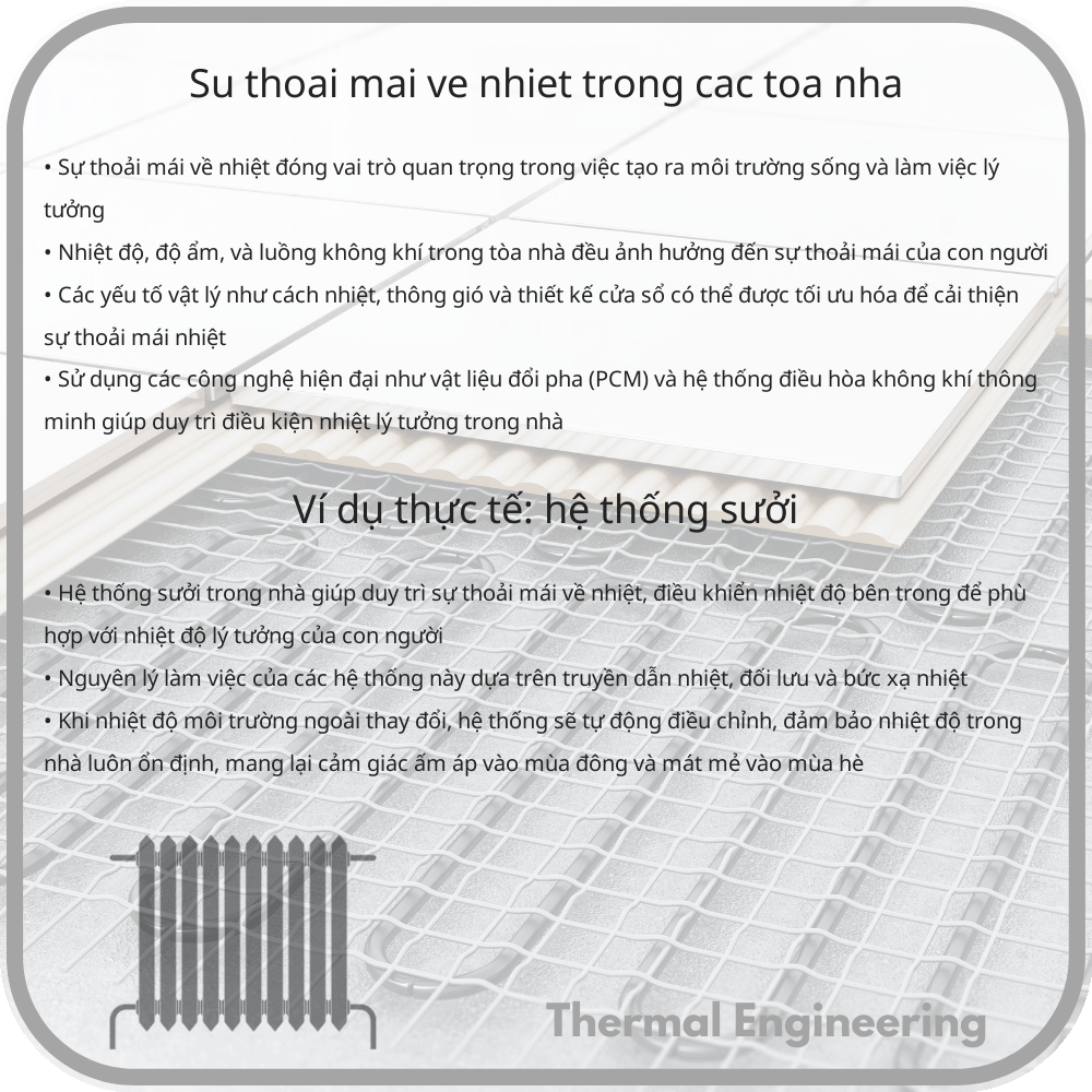 Sự thoải mái về nhiệt trong các tòa nhà
