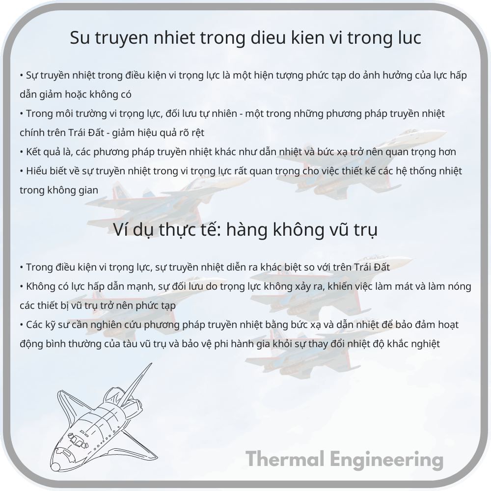 Sự truyền nhiệt trong điều kiện vi trọng lực