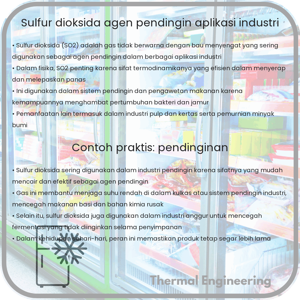 Sulfur Dioksida | Agen Pendingin & Aplikasi Industri