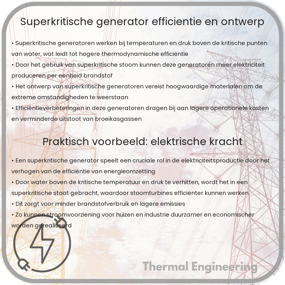 Superkritische Generator | Efficiëntie en Ontwerp